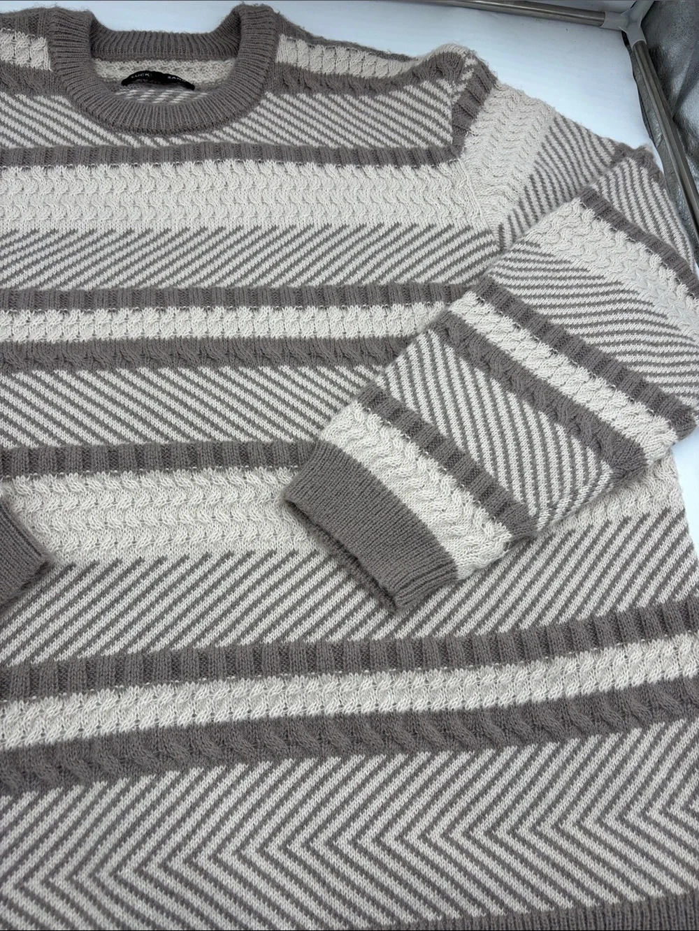 Lucky Brand Mixed Stripe Crewneck Sweater